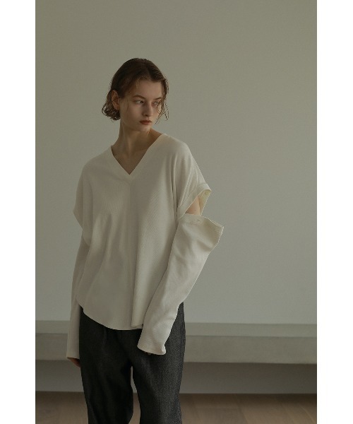 MANOF（マノフ） 2WAY SLEEVE RIB TOPS レディース : ZOZOTOWN Yahoo