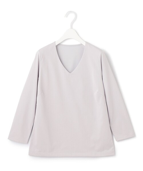 tシャツ 「洗える」 スーペリアジャージー Vネックプルオーバー レディース