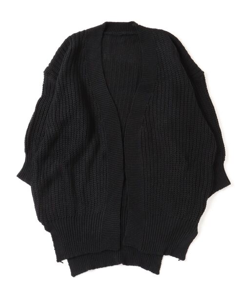 カーディガン ローゲージオーバーサイズロングカーディガン レディース