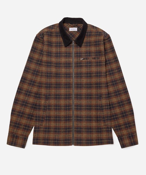 Saturdays NYC シャツ Ryan Zip Front Flannel Shirt メンズ