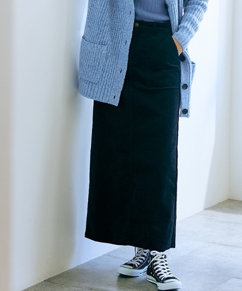 slattgir（スラットジール） スカート 高身長 ストレッチコーデュロイ