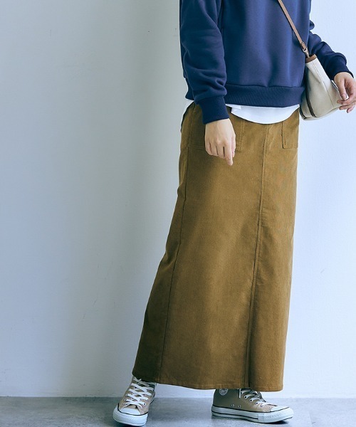 slattgir（スラットジール） スカート 高身長 ストレッチコーデュロイ