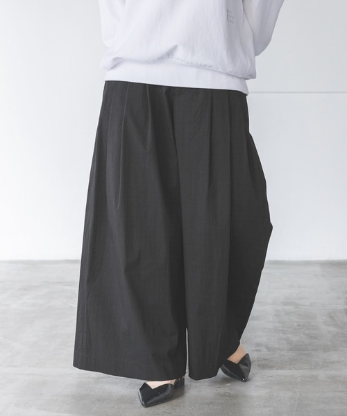 A part by パンツ プリーツタックワイドパンツ レディース