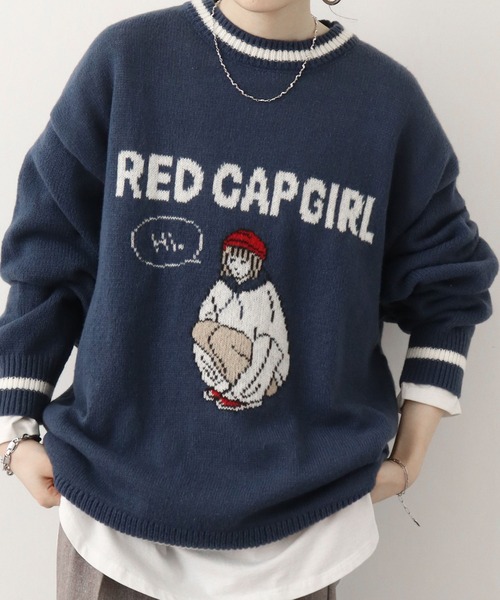 カンダ　ノーマルx2 RED CAP GIRL セーター ニット 「a-r」「Red Cap Girl/レッド