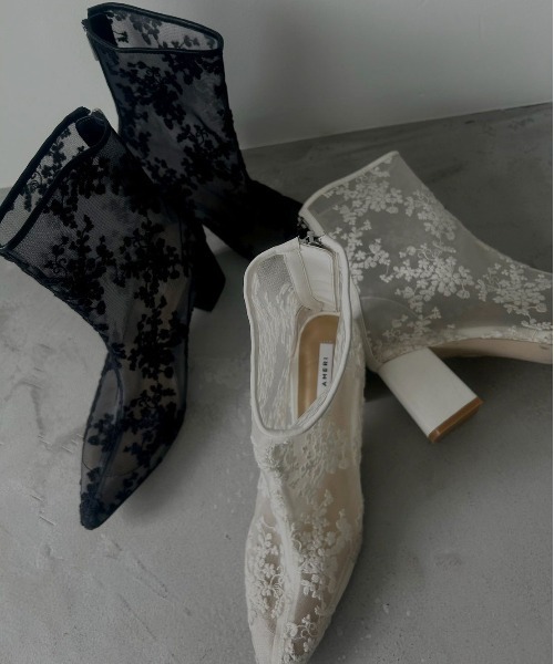 ブーツ SHEER EMBROIDERY BOOTS レディース : 79835407 : ZOZOTOWN 