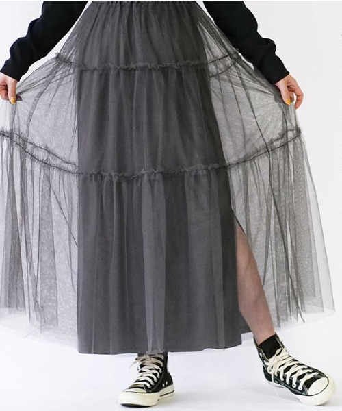 e-zakkamania stores スカート チュールスカート「ペチコート付き