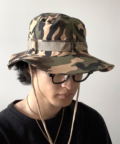 迷彩バケットハット 楽天市場】ハット hat サファリ バケットハット スタッズ