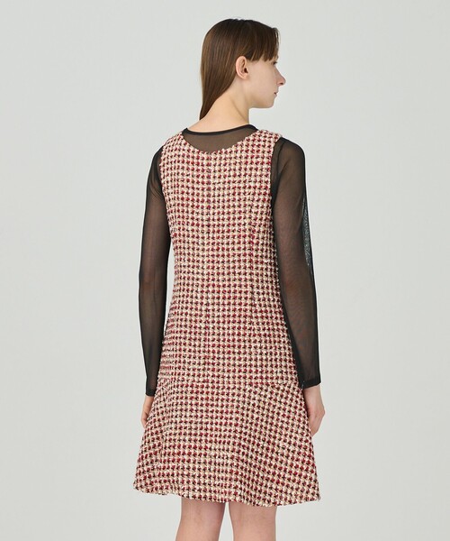 GRACECONTINENTAL ツイードジップドレス　ツイードワンピース GRACE CONTINENTAL ワンピース ツイードジップドレス : ZOZOTOWN