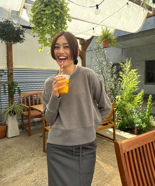 トレーナー スウェット PATCH WORK WASH スウェット レディース LAGUA GEM | PATCH WORK WASH スウェット (Tシャツ・カットソー