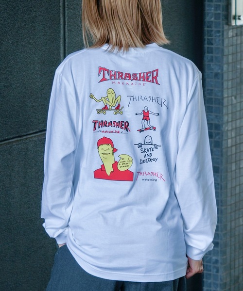 90s thrasher ロンt THRASHER tシャツ MULTI.E GONZ L/S T-SHIRTS/スラッシャーリラックス
