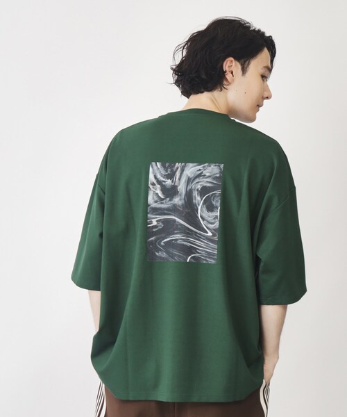 THE SHOP TK tシャツ ポンチビッグシルエットプリントTシャツ メンズ
