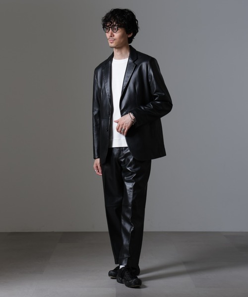 NANO universe スラックス レザースラックス(セットアップ可