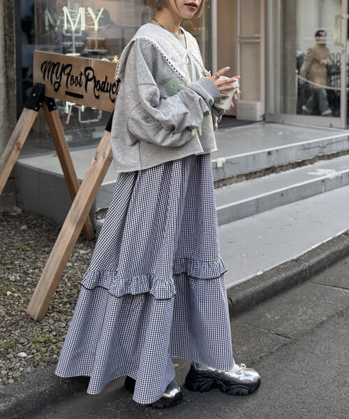 わ*ち様 ワンピース まとめ売り w closet ワンピース 「7色展開」チェックティアードキャミ
