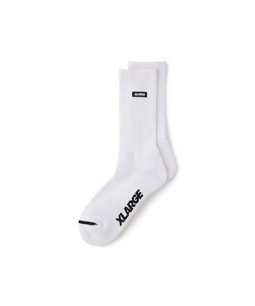 XLARGE 靴下 SQUARE LOGO SOCKS メンズ レディース : ZOZOTOWN