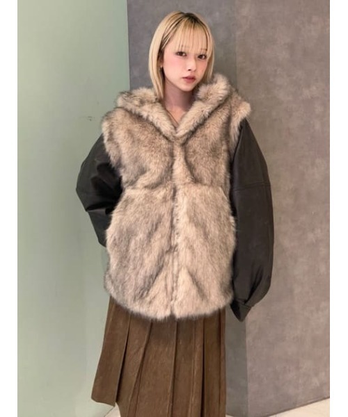 LAGUA GEM（ラグアジェム） スカート FAUX LEATHER PLEATS スカート