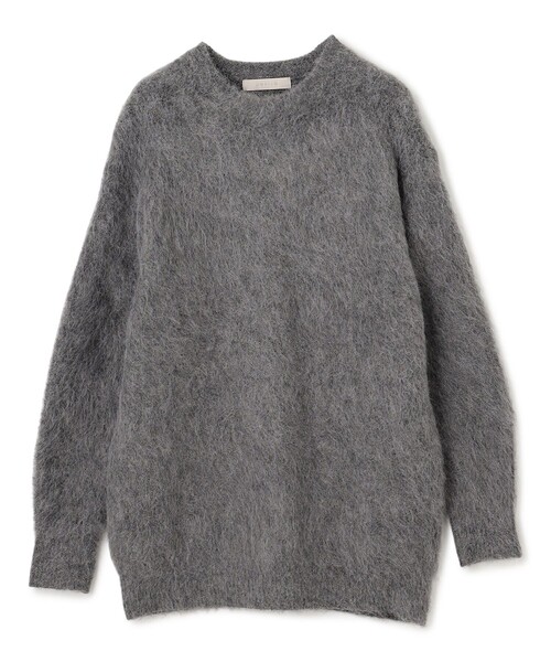 ニット セーター 「洗える」アルパカシャギー ロングニット レディース 洗える】アルパカシャギー ロングニット / UNFILO