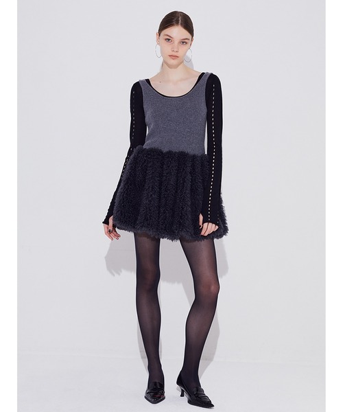 SORIN（ソリン） ベスト ジレ Wool Rib Fur Balloon Knit Vest