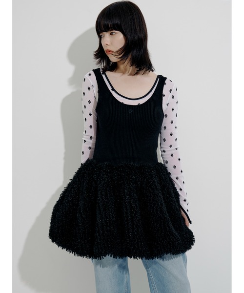 SORIN（ソリン） ベスト ジレ Wool Rib Fur Balloon Knit Vest