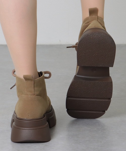 Lace Ladies（レースレディース） ブーツ スエード調 厚底 レース