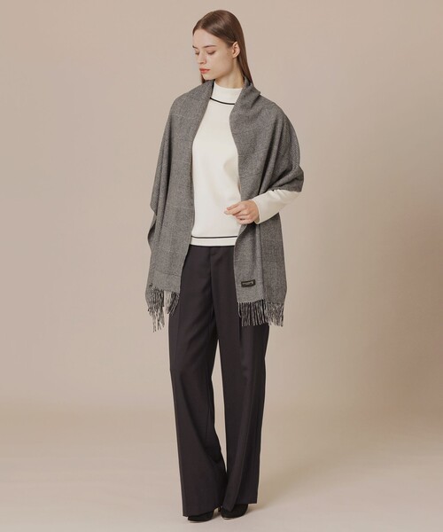 未使用タグ付き★MACKINTOSH LONDON カシミヤ100%マフラー MACKINTOSH LONDON マフラー ストール ロゴ刺繍カシミヤストール