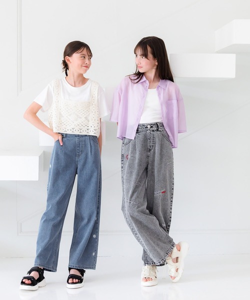 GLOBAL WORK パンツ GOODデニムワイドアソート/147408 キッズ