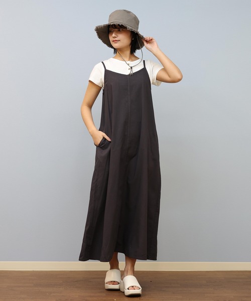 【韓国ブランド】ヒラヒラポピエロングワンピースN473 BILLABONG ワンピース BILLABONG/ビラボン キャミワンピース