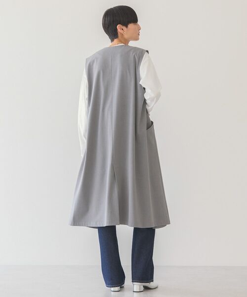 AMERICAN HOLIC ベスト ジレ Vネックロングジレ レディース