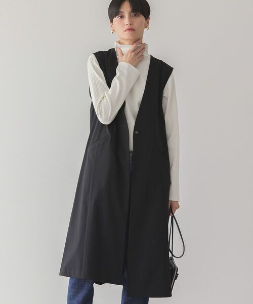 AMERI/アメリ】SUPER BRUSHED LONG VEST/ロングベスト/ジレ