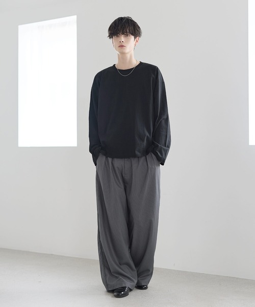 ロンハーマン　フェード加工　スミクロ　ブラック　ビッグシルエット　Mサイズ　人気 ASTRONOMY tシャツ ピグメント加工ビッグシルエットロンT メンズ