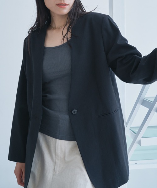 ジャケット・アウター Audrey BEIGE，(ベイジ)のAUDREY / ノーカラージャケット通販 | 集英社