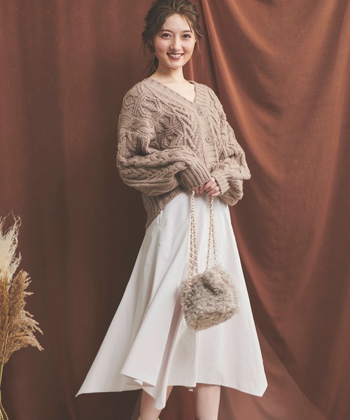 「NOELA」 ニットカーディガン FREE ベージュ レディース_画像8