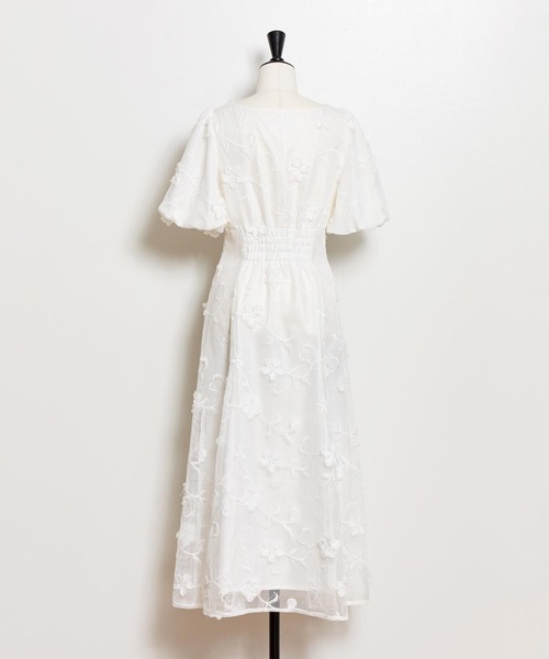 【オシャレ☆タグ付き☆noela】黒　レース　ワンピース　サイズF ノエラ NOELA 配色レースワンピース （ブラック） -ファッション