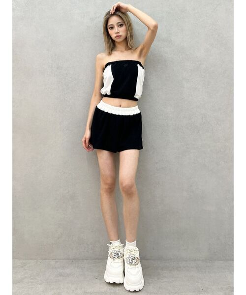 GYDA チューブトップ ベアトップ 2WAYレースアップベアトップス