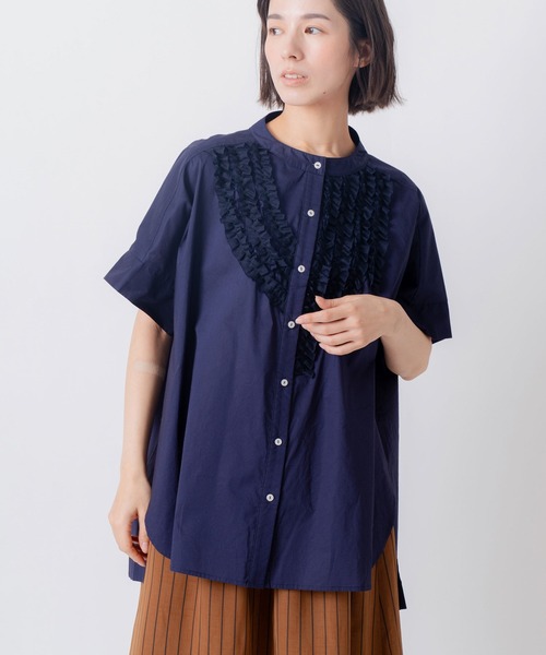 ブラウス シャツ 「KELEN / ケレン」 フリルデザインブラウス RIFFUL レディースの画像