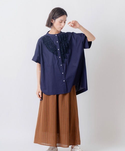 ブラウス シャツ 「KELEN / ケレン」 フリルデザインブラウス RIFFUL レディースの画像