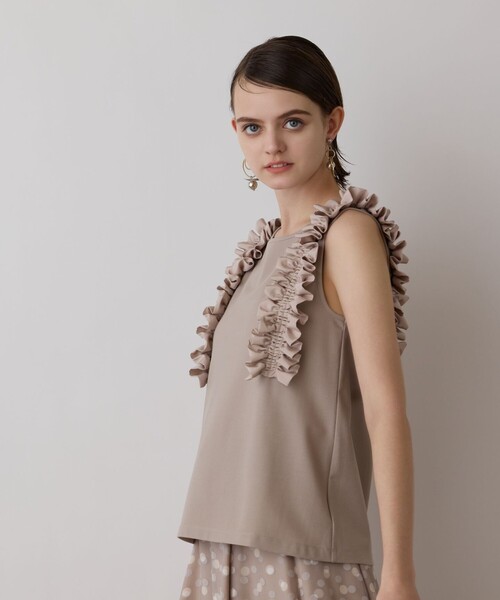 GRACE CONTINENTAL フリルカットトップ レディース : ZOZOTOWN