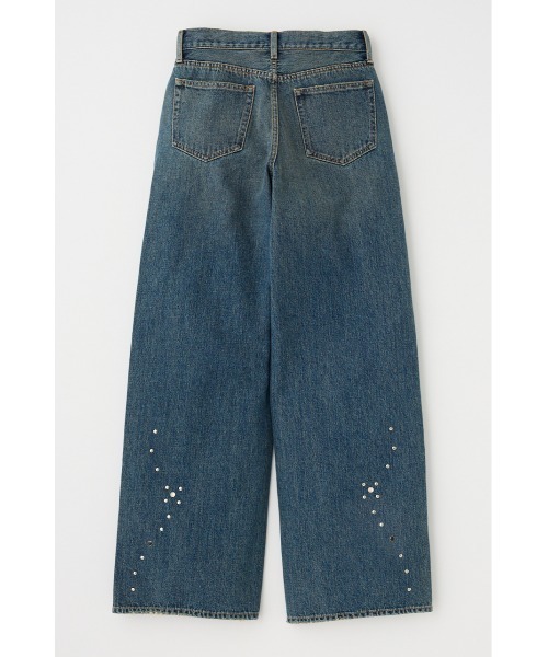 MOUSSY FLORAL STUDDED バギー MOUSSY（マウジー） ジーンズ デニム デニムパンツ 「セットアップ対応