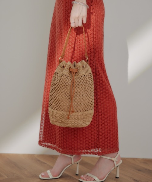 デコンストラクテッドデザイン クロシェ かごバッグ デコンストラクテッドデザイン クロシェ かごバッグ (PRADA/かご