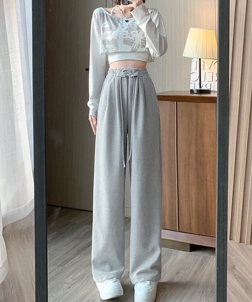 GOLDWIN グレー ジャージパンツ レディース Lサイズ S-1734 Lace Ladies（レースレディース） スウェットパンツ ジャージ ウエスト