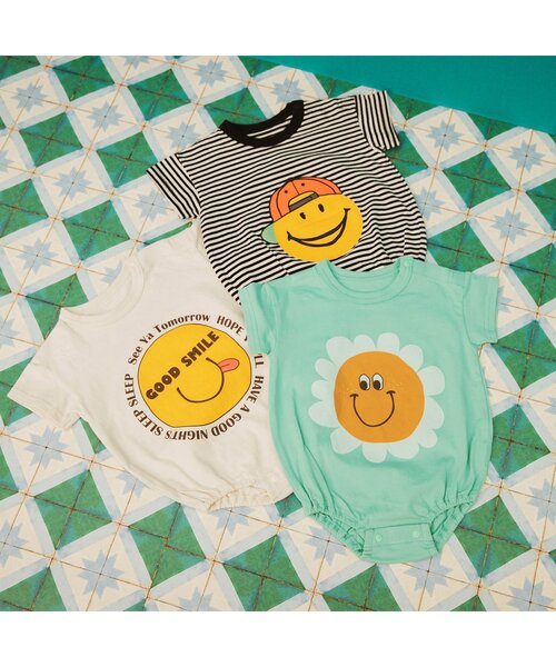 BREEZE（ブリーズ） ベビー服 ロンパース 「リンク」FOスマイルロゴ