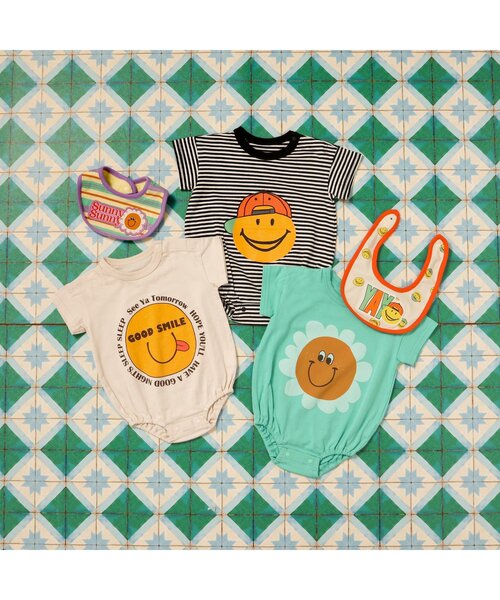 BREEZE ベビー服 ロンパース 「リンク」FOスマイルロゴボディーオール