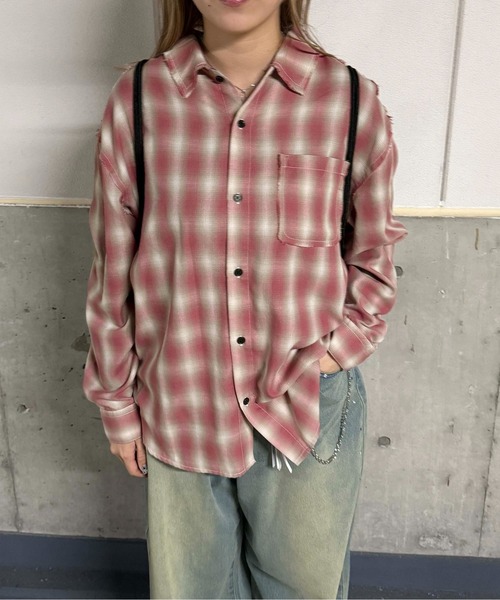 シャツ カットオフアソートチェックシャツ メンズ レディース