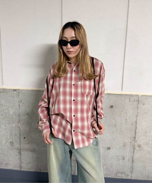 シャツ カットオフアソートチェックシャツ メンズ レディース