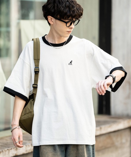 KANGOL（カンゴール） tシャツ 別注コラボ ワンポイントロゴ刺繍半袖