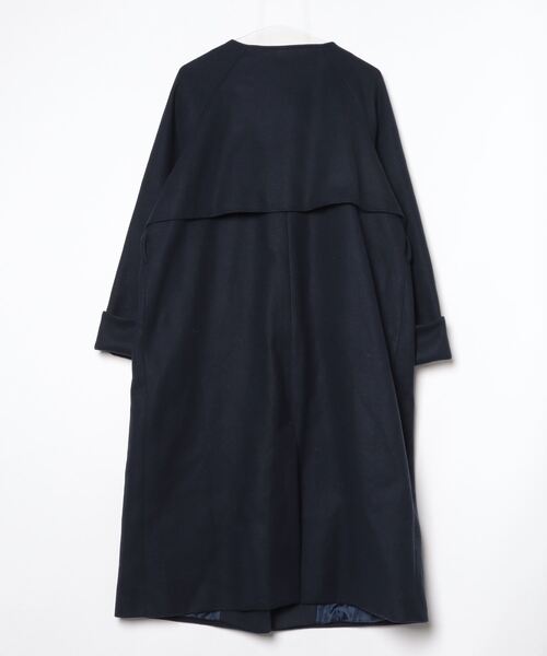 「ABITOKYO」 ノーカラーコート FREE ネイビー レディース_画像2