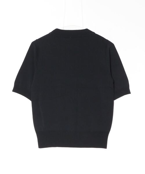 OUR 洗えるサマーニット　ブラック SUIT SELECT ニット セーター 「洗える涼感サマーニット」モック