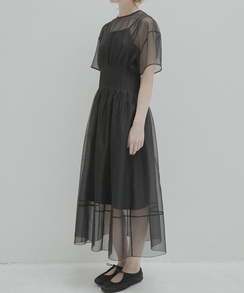 ワンピース Sheer Shiny Gather Tiered Dress ワンピース Sheer Shiny Gather Tiered Dress Sheer Shiny Gather