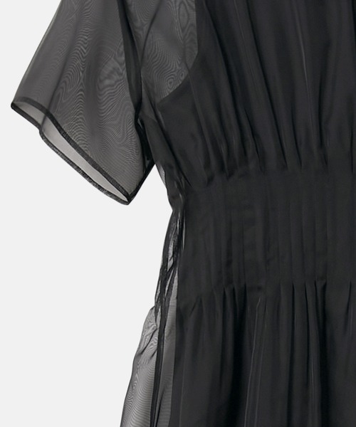 ワンピース LE CIEL BLEU Sheer Gathered Waist Dress セール】シアーギャザーウエストドレス / Sheer Gathered Waist