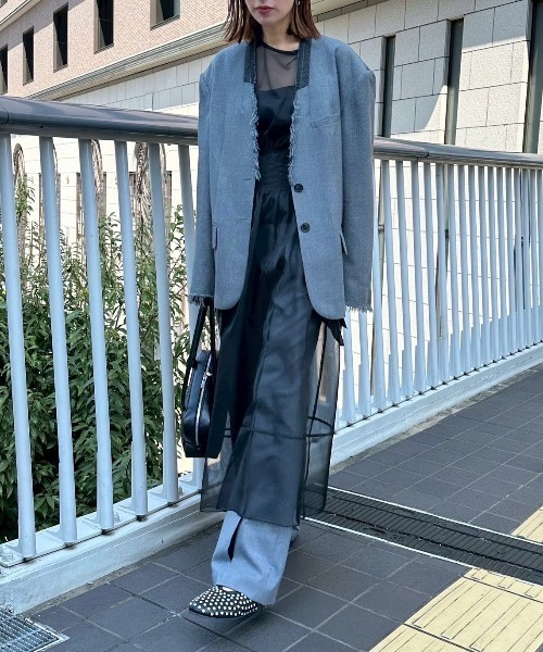 ワンピース LE CIEL BLEU Nylon Puckered Mini Dress LE CIEL BLEU（ルシェルブルー）の「ナイロンパッカーミニ
