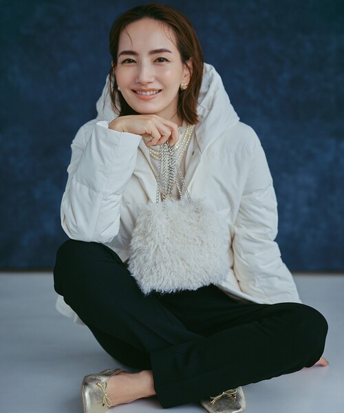 「OPAQUE.CLIP」 ダウンジャケット 40 ブラック レディース_画像4